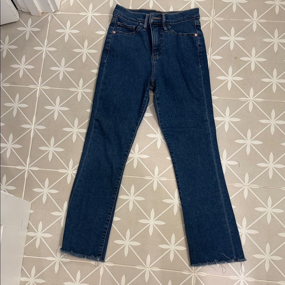 Express Dark Blue Women's Straight Leg Jeans